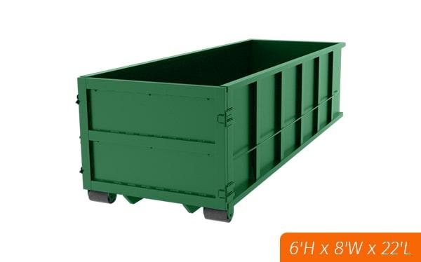 a 30 yard dumpster is typically ideal for larger projects such as commercial construction or major home renovations