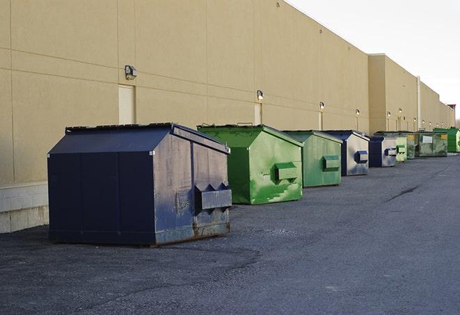 closed construction dumpster with a sign prohibiting unauthorized access in Anthony TX